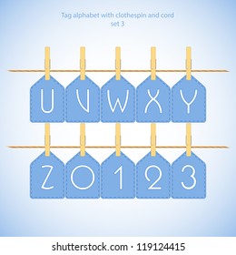 Blue alphabet set vol.3 - vector illustration