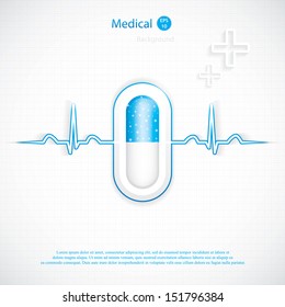 Blue alternative medication concept - Pill vector 