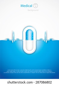 Blue alternative medication concept - Pill vector 