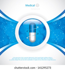 Blue alternative medication concept - vector illustration