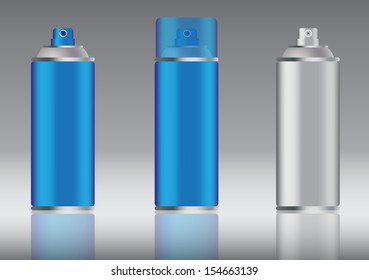 blue aluminum spray can vector images