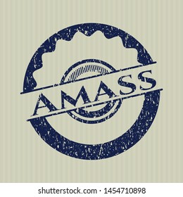 Blue Amass distress rubber grunge texture stamp