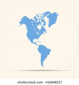 Blue America Map Illustration