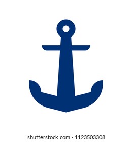 blue anchor on a white background vector art