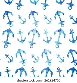 Blue anchor seamless texture