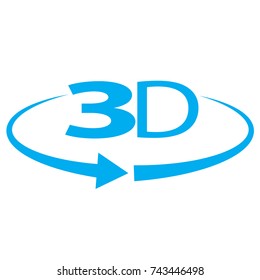 blue angle 3D icon on white background. angle 3D sign. 3D symbol. flat style.