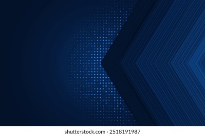 Blue angle arrow overlap background