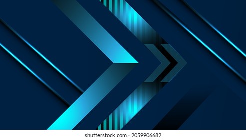 Blue angle arrow overlap vector background on space for text and message artwork design
