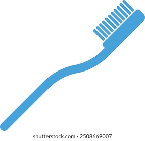 Blue angled toothbrush isolated for dental hygiene concept.