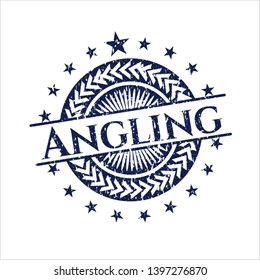 Blue Angling distress rubber grunge texture seal