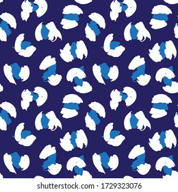 Blue Animal Leopard Seamless Pattern Background for fashion textiles, graphics and crafts