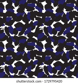 Blue Animal Leopard Seamless Pattern Background for fashion textiles, graphics and crafts