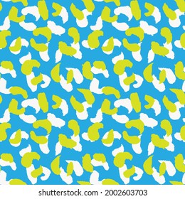 Blue Animal Leopard Seamless Pattern Background for fashion textiles, graphics and crafts