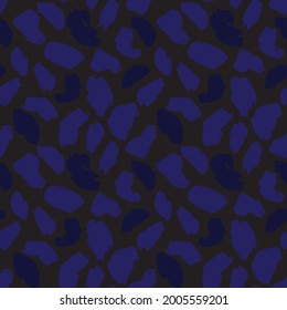 Blue Animal Leopard Seamless Pattern Background for fashion textiles, graphics and crafts