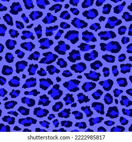 blue animal print. leopard spots seamless pattern. good for fashion, wallpaper, dress, fabric, background.