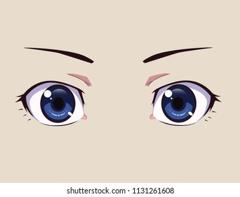 blue anime eyes 