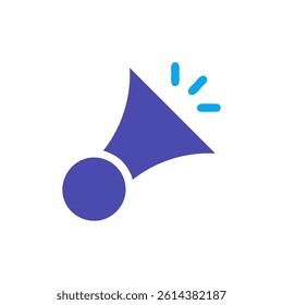Blue Announcement Icon, Announcement Vector Symbol