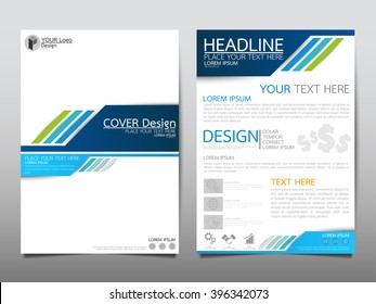 Blue annual report brochure flyer design template vector, Leaflet cover presentation abstract technology background, layout in A4 size