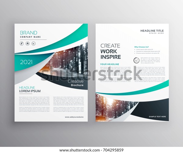 Blue Annual Report Brochure Flyer Design Stock Vector (Royalty Free ...