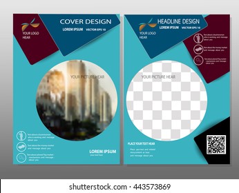 Blue annual report brochure,Modern  flyer design template illustration vector, Leaflet cover presentation abstract  background,Headline baackground, layout in A4 size