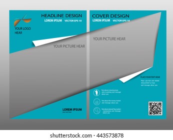 Blue annual report brochure,Modern  flyer design template illustration vector, Leaflet cover presentation abstract  background,Headline baackground, layout in A4 size