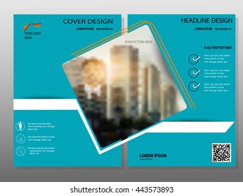 Blue annual report brochure,Modern  flyer design template illustration vector, Leaflet cover presentation abstract  background,Headline baackground, layout in A4 size