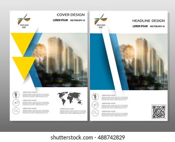 Blue annual report brochure,Modern flyer design template illustration vector, Leaflet cover presentation abstract background,Headline baackground, layout in A4 size