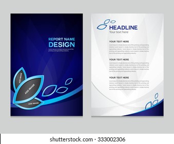 Blue Annual report design vector illustration,cover template, brochure flyer,booklet,leaflet,company profile,newsletter,presentation, catalog, magazine ads