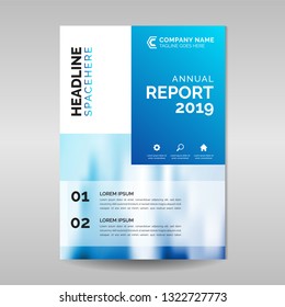 Blue annual report template