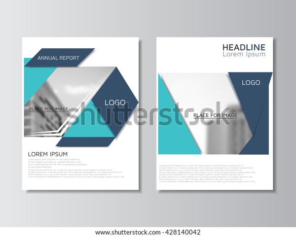 Blue Annual Report Template Brochure Layout Stock Vector (Royalty Free ...