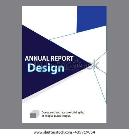 blue annual report title page sample stockvector rechtenvrij