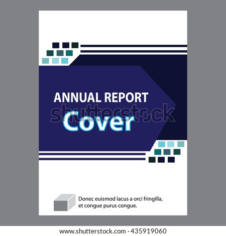 blue annual report title page sample stock vector royalty free title page design templates