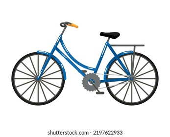 blue antique bicycle vehicle sport icon