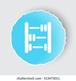 Blue app button with Abacus icon on white.