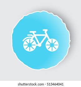 Blue app button with Bicycle icon on white.