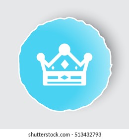 Blue app button with Crown icon on white.