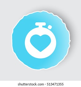 Blue app button with Heart Rate Monitor icon on white.