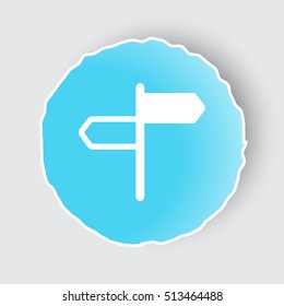 Blue app button with Road Signs icon on white.