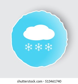 Blue app button with Snow icon on white.