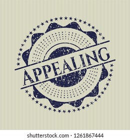 Blue Appealing distressed rubber grunge seal