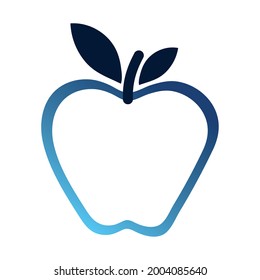 blue apple healthy food isolated