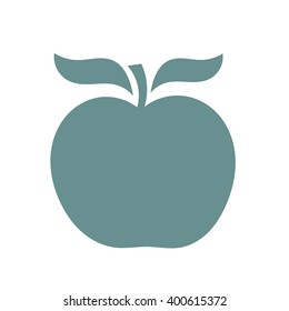 Blue apple icon vector illustration