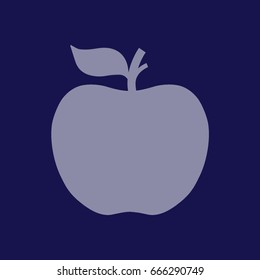 Blue apple icon vector illustration