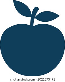 Blue apple, illustration, vector on a white background.