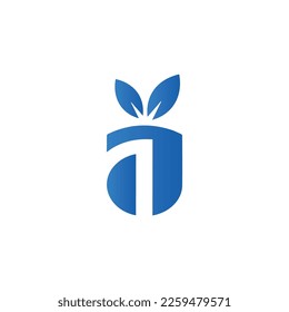 blue apple a lowercase logo
