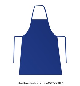 Blue apron isolated. Mockup can be used for branding, logo or text. Vector illustration