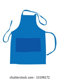 Blue Apron Vector Illustration