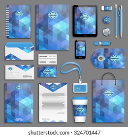 Corporate Identity Template Set Business Stationery Stock Vector 