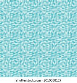 Blue and aqua fish skin scales abstract ornament background, seamless pattern included