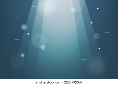 Blue aqua galaxy bokeh angel light background